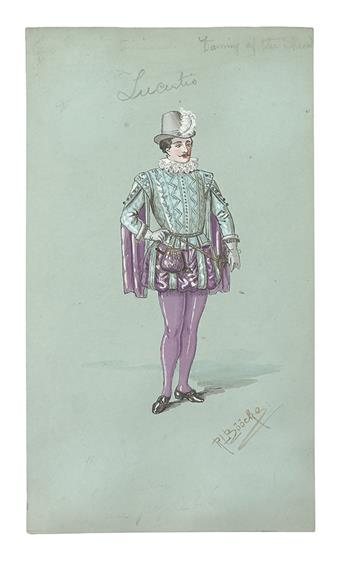 COSTUME / FASHION. Bööcke, R[obert] L. Group of 30 watercolor and gouache studies for William Shakespeares The Taming of the Shrew.